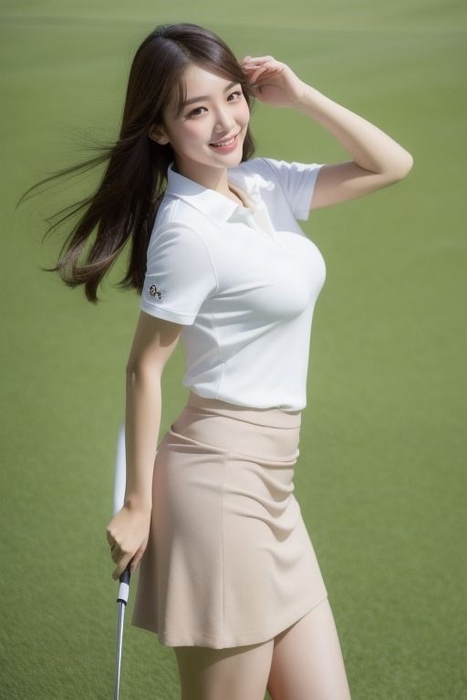 サンプル画像5:巨乳×ミニスカ ゴルフ美女(AI美女倶楽部BIJOBIJO) [d_343491]