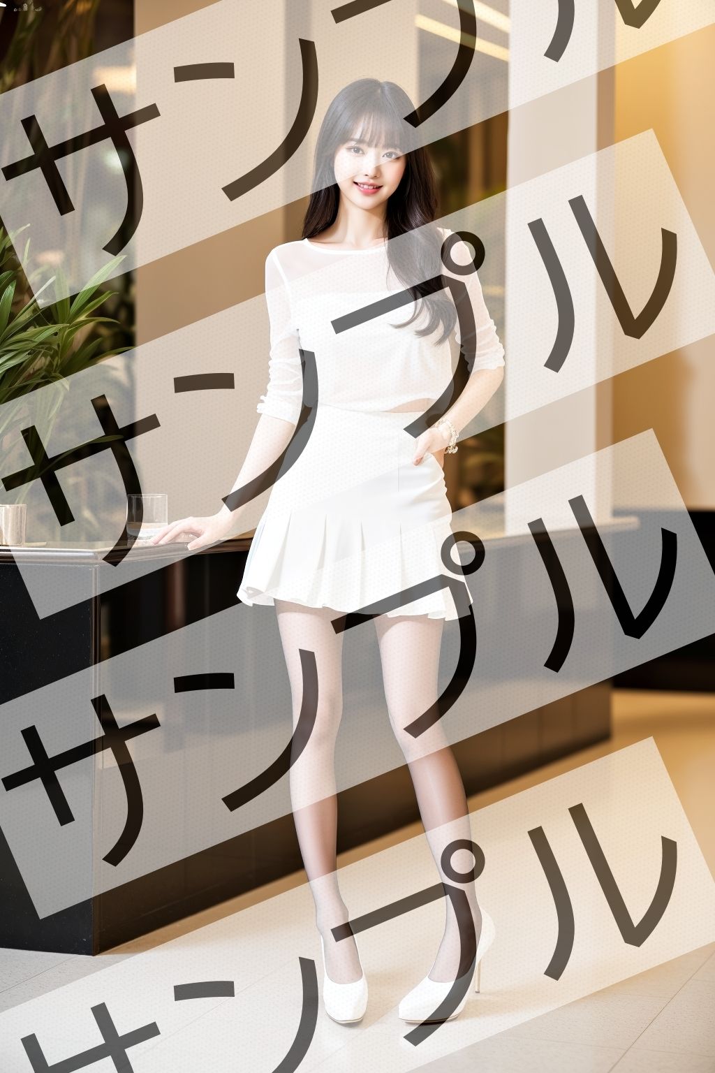 サンプル画像6:同僚OLのミニスカ＆極薄黒ストッキング＆エロいパンプス – Colleague office lady’s miniskirt， ultra-thin black stockings， and erotic pumps -(あらぶるま) [d_343518]