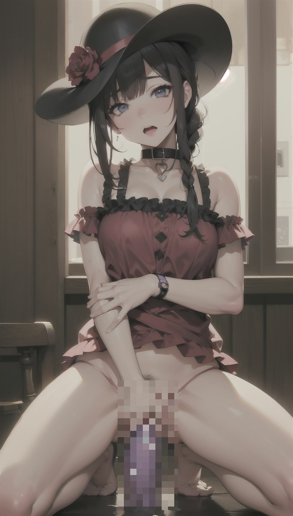 サンプル画像6:美女達の着衣オナニー26(AI爆美女エロ写真集) [d_343547]