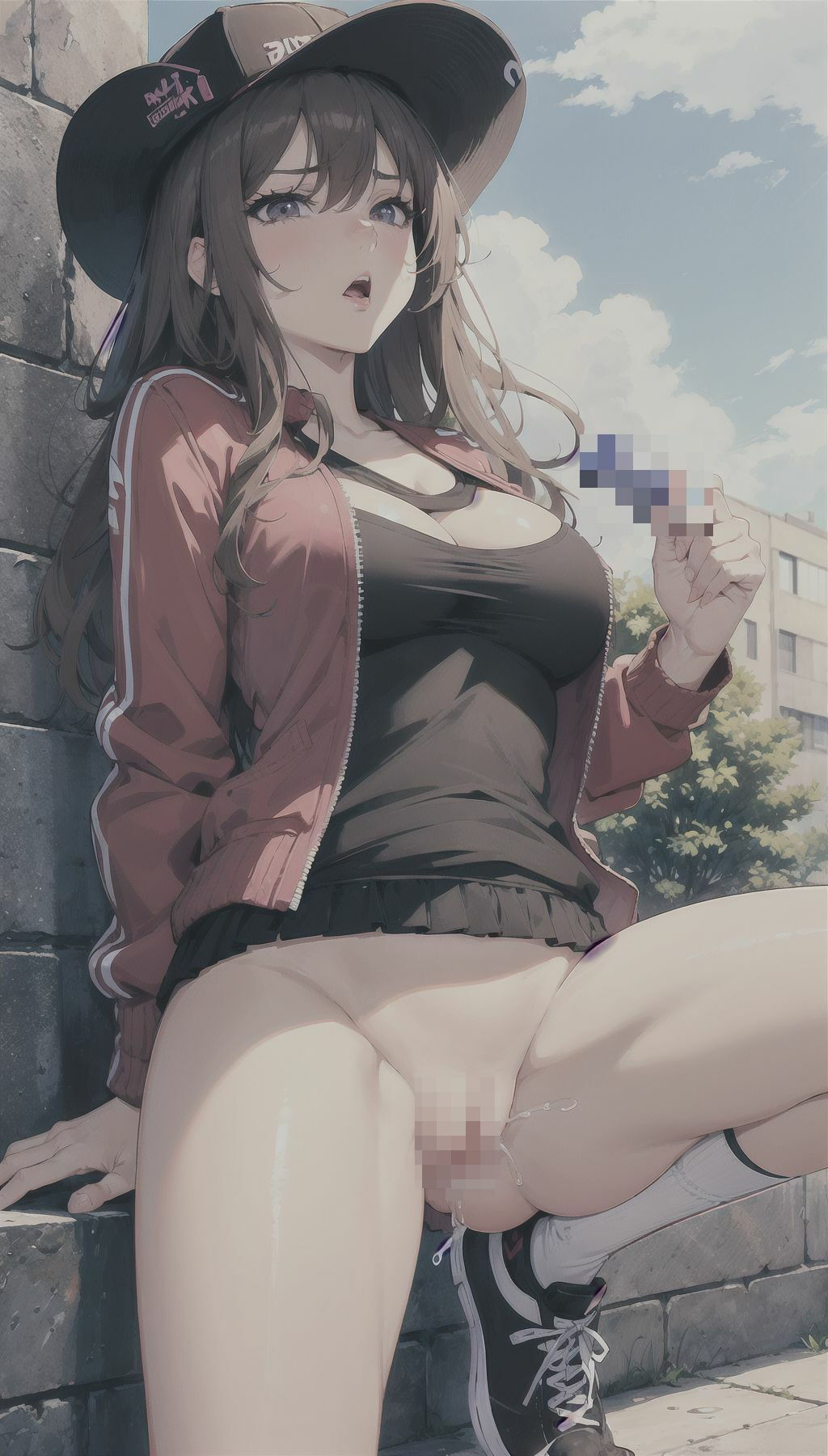 サンプル画像6:美女達の着衣オナニー27(AI爆美女エロ写真集) [d_343554]