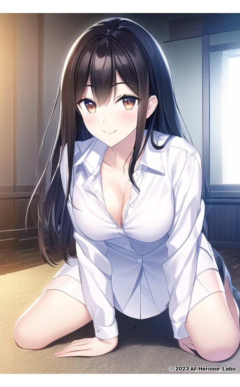 サンプル画像5:1つの呪文で生み出された100人のAI妄想美少女-11【何からナニまで脱いじゃう？！Yシャツ女子編】(AIヒロイン研究会) [d_343593]