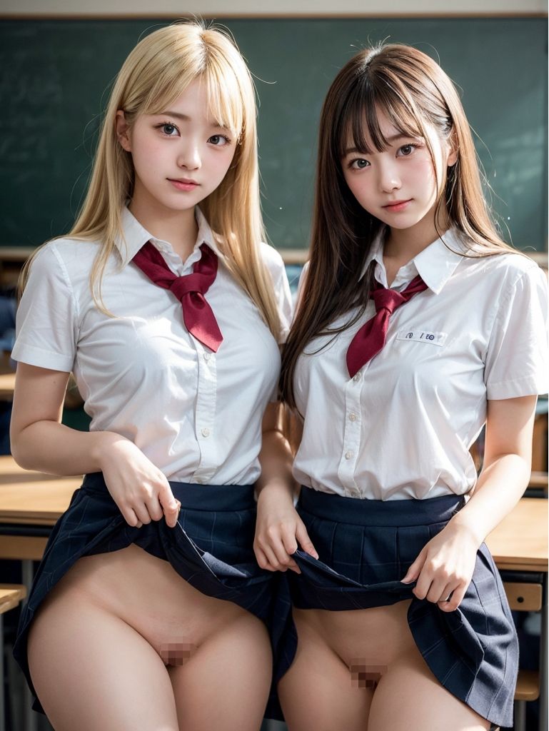 サンプル画像5:ギャル女子校生と教室3Pセックス！バカにされながら精液絞られちゃう！(SexyGirls) [d_343639]