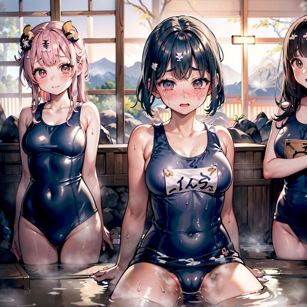 サンプル画像2:雅なスク水温泉(うるわし校房) [d_343868]