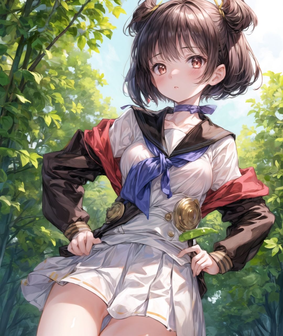 サンプル画像2:美少女たちのひととき・無名（む〇い）(Aark) [d_343916]