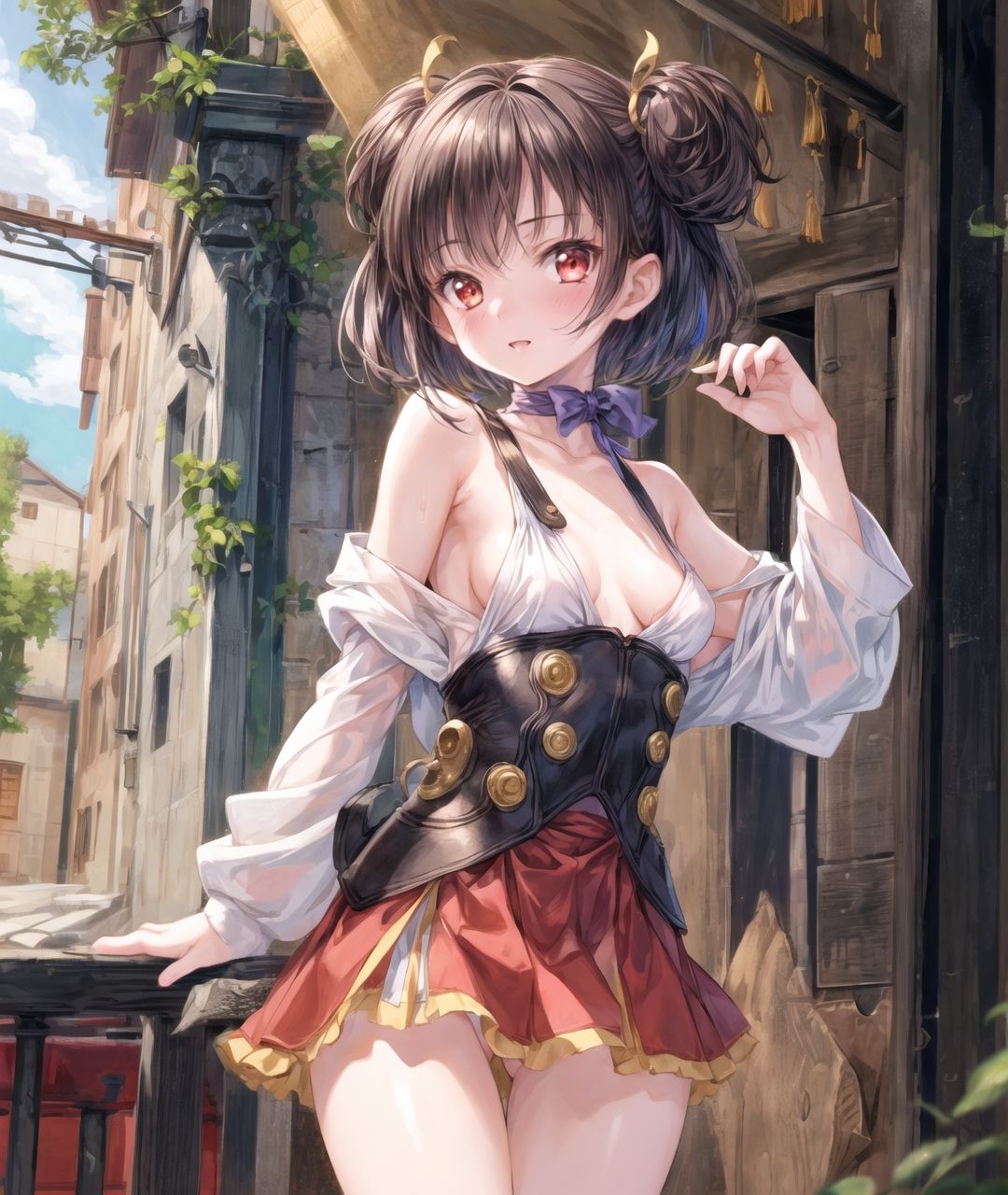 サンプル画像5:美少女たちのひととき・無名（む〇い）(Aark) [d_343916]