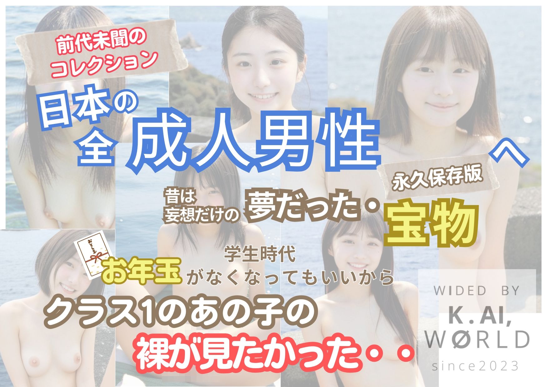 サンプル画像1:「人類史上初！前代未聞の333人！大学1年新入生18歳と19歳！ 第4弾「クラスで1番の女の子の裸だけが拝める」Xデー到来！！」(k.AI World) [d_343993]