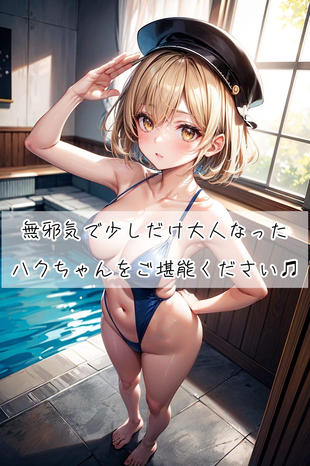 サンプル画像4:サマーめもりある・ハク(クゥとハクのAI日常@うちのこめもりある) [d_344022]