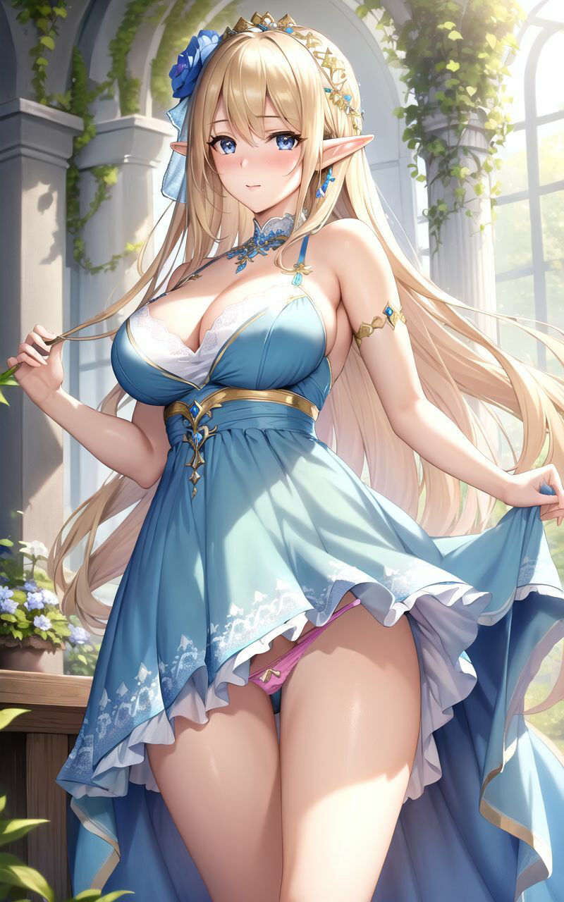 サンプル画像2:【超高画質グラビア写真集】清楚エルフの下着。ぬきの50枚〜1巻〜(ぬきぬきCG【AI】) [d_344217]