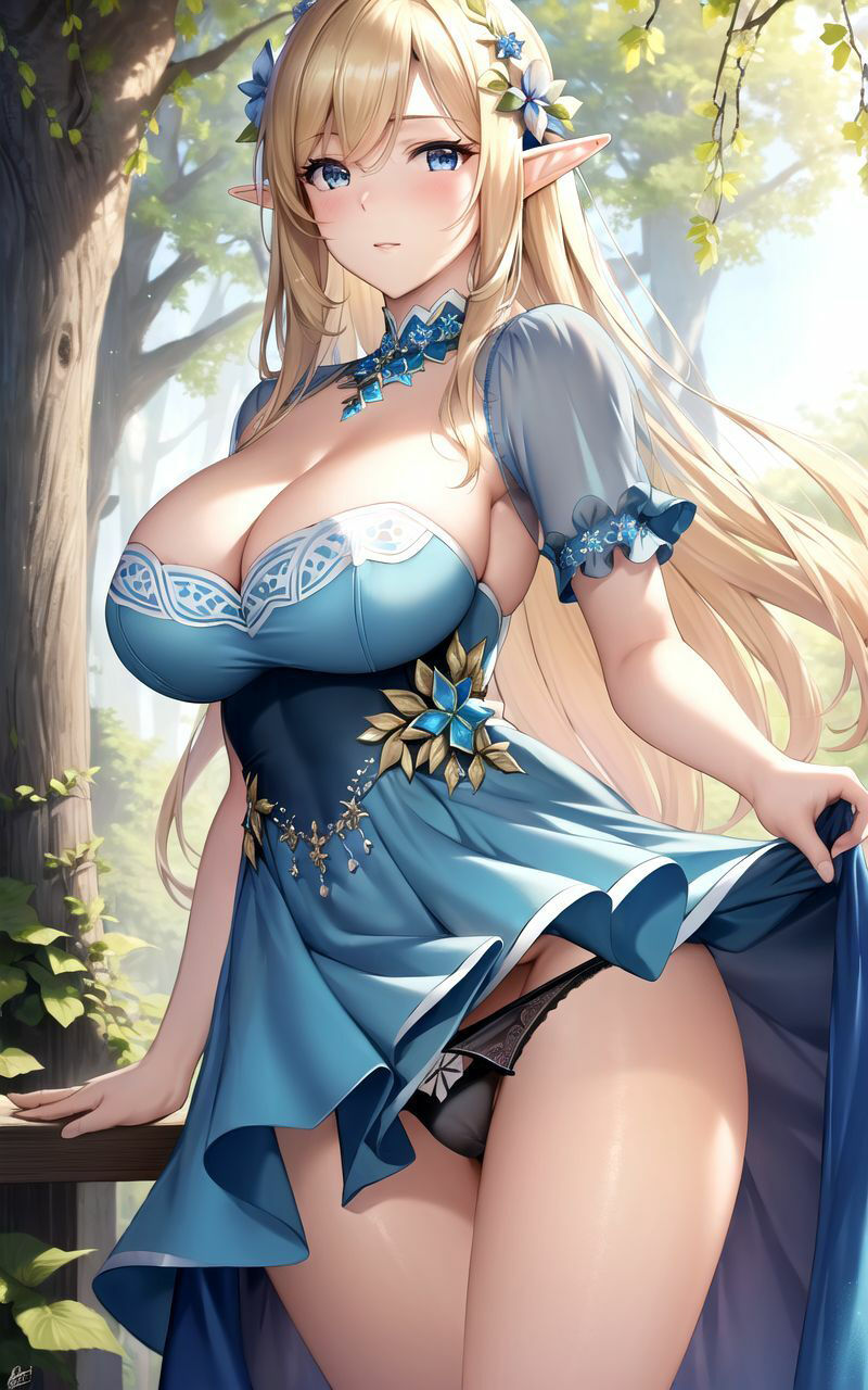 サンプル画像3:【超高画質グラビア写真集】清楚エルフの下着。ぬきの50枚〜1巻〜(ぬきぬきCG【AI】) [d_344217]