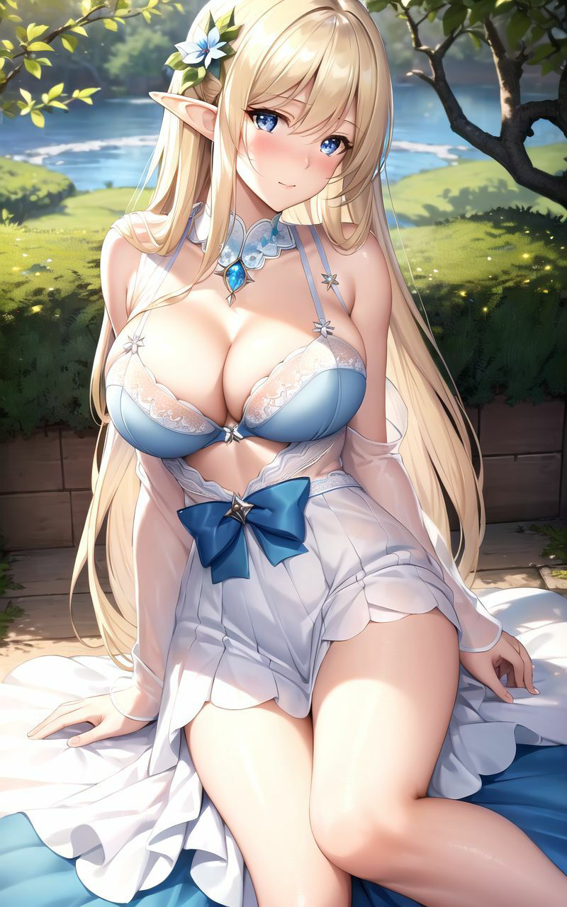 サンプル画像2:【超高画質グラビア写真集】清楚エルフの下着。ぬきの50枚〜2巻〜(ぬきぬきCG【AI】) [d_344221]