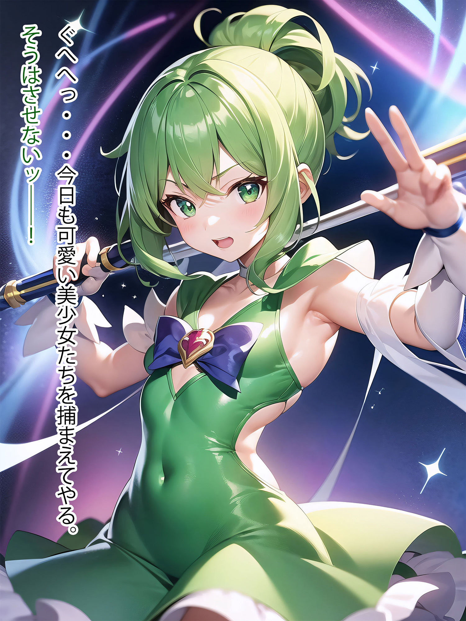 サンプル画像3:【グリーン編】禁断の悪堕ち変身ヒロイン（AIArt）(NaruMinix) [d_344315]