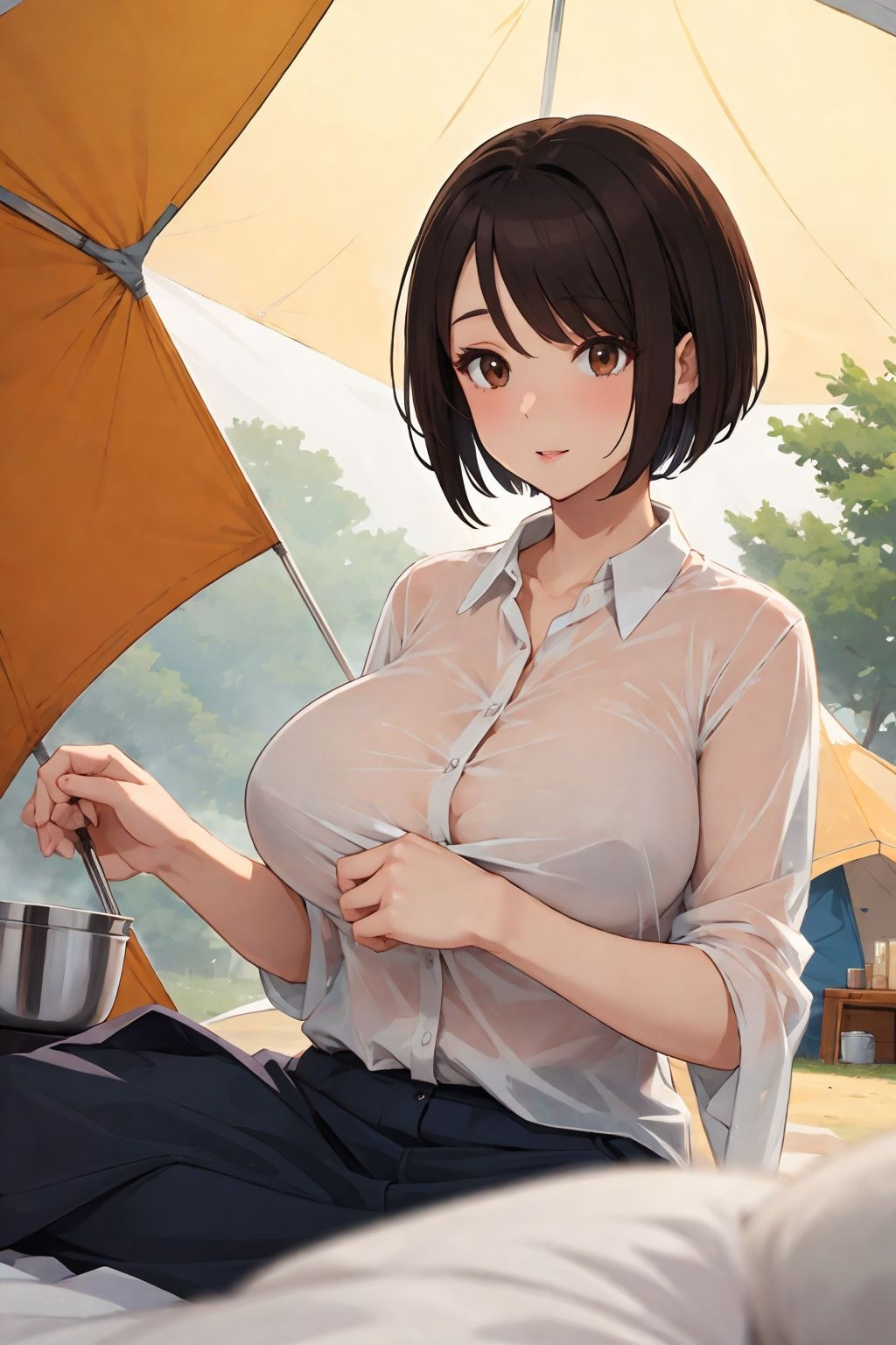 サンプル画像2:町内キャンプ人妻NTR(エンジまんが) [d_344321]