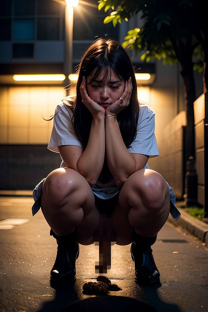 サンプル画像1:美少女スカトロ写真集 Vol.4 背徳の野外脱糞編 〜トイレまで我慢できなかった彼女達〜(美少女幻想族) [d_344358]