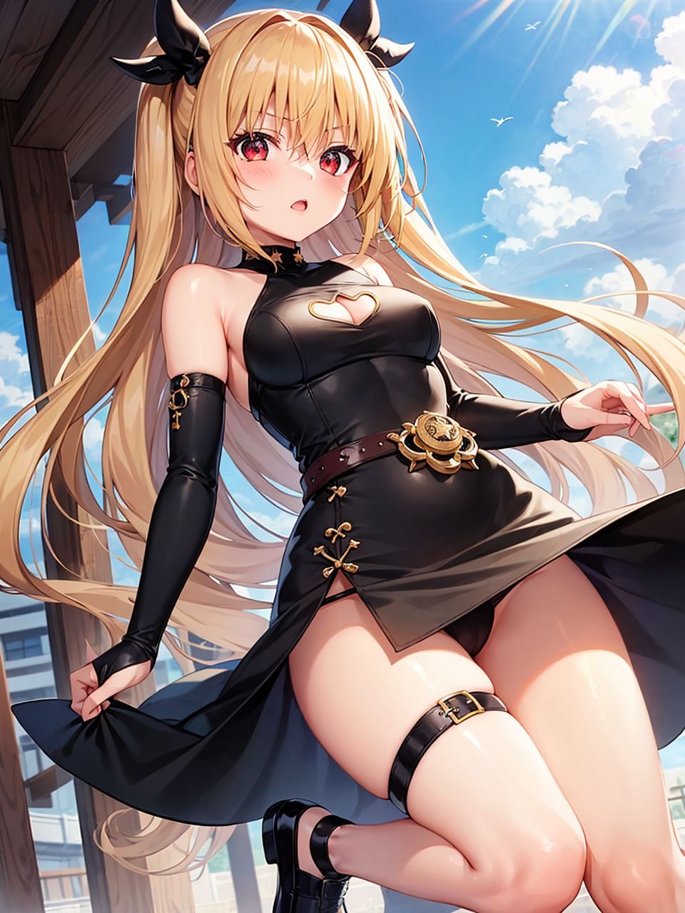 サンプル画像3:とらぶる 金色〇闇 パンチラ集(AI同人Lab) [d_344369]