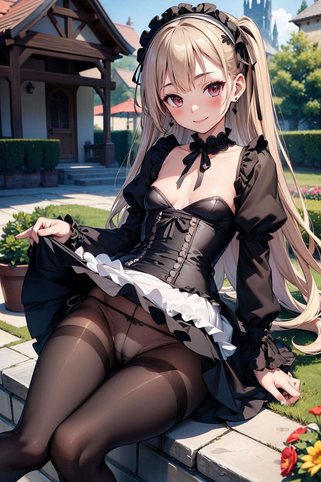 サンプル画像4:AIイラスト集 黒ストとゴシックロ〇ータ＃3(KUMAI) [d_344446]