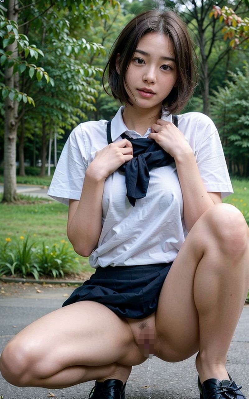 サンプル画像1:女子校生どこでもおしっこ【通学中に我慢できず】(妄想機関車) [d_344577]