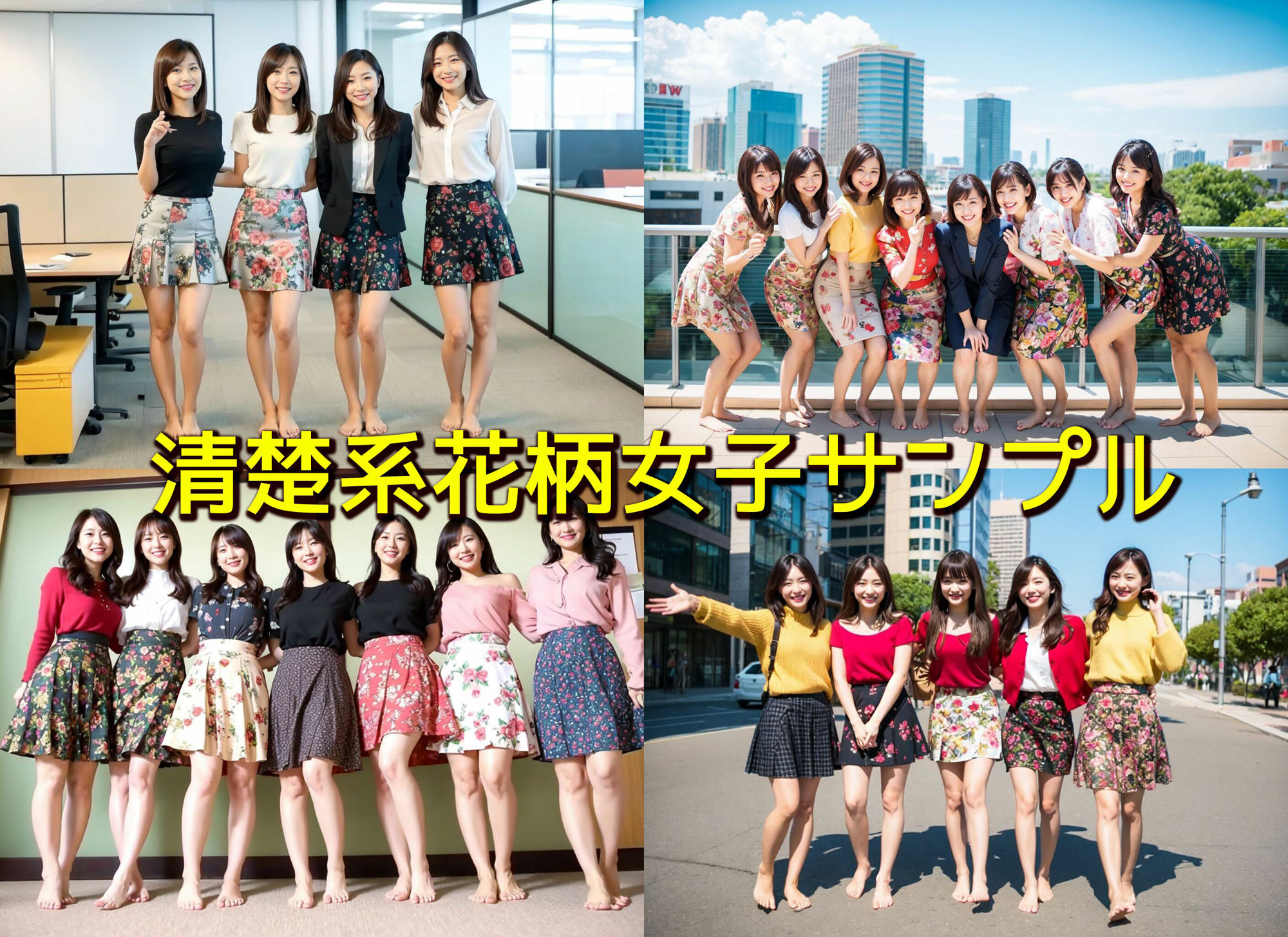 サンプル画像3:【清楚系花柄オフィスレディの美脚】さりげない日常の素足集(リアル日替わりさん) [d_344611]