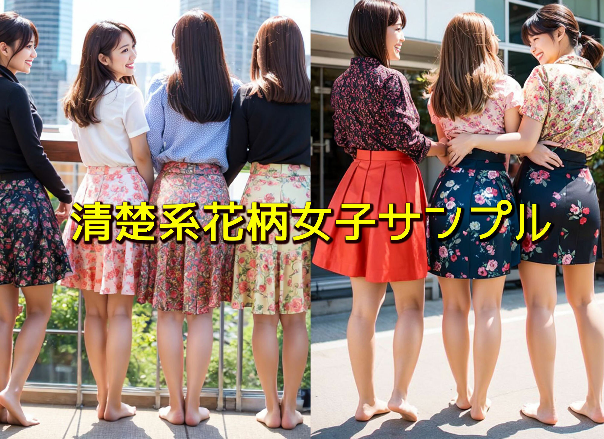 【清楚系花柄オフィスレディの美脚】さりげない日常の素足集のサンプル画像 6