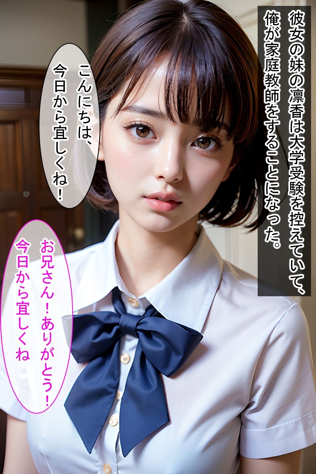 サンプル画像1:「やべっ、中に出しちゃった…」彼女の妹の誘惑に勝てず、デカチン挿入(官能マンガ（Mスタ）) [d_344784]