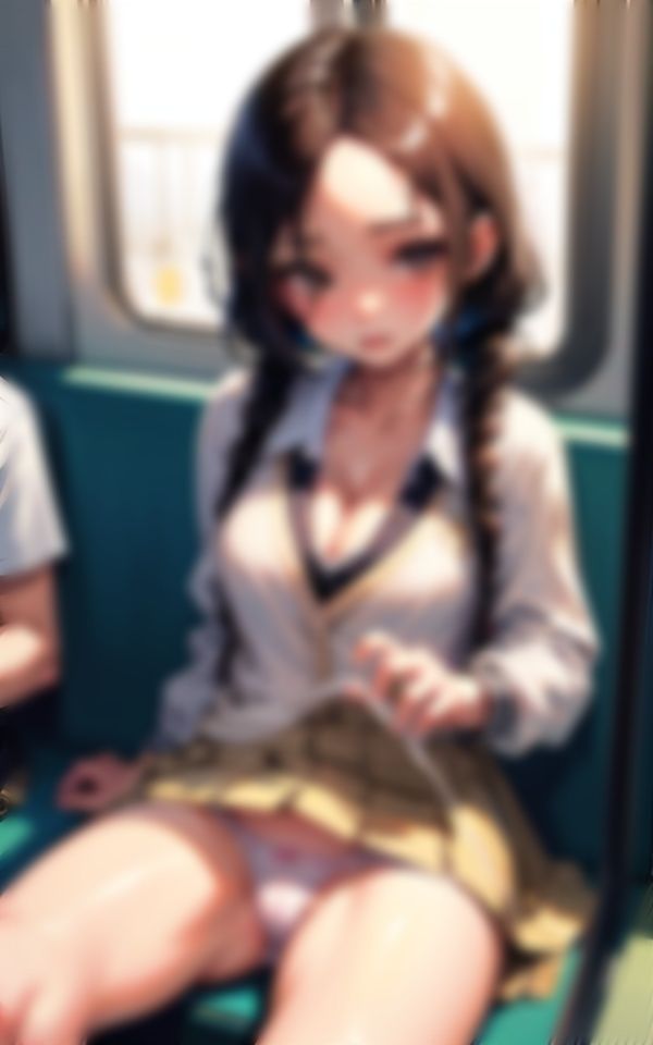 電車でパンチラ挑発しちゃったの画像1