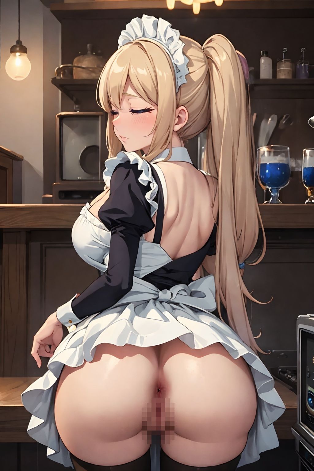 サンプル画像4:性処理のお手伝いさん。(AIスイミング) [d_344818]