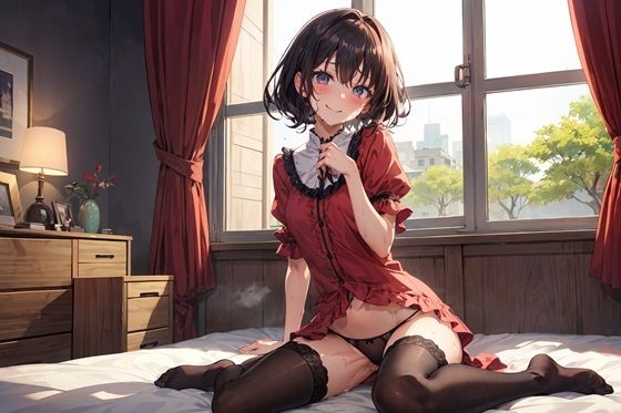 サンプル画像1:下着の女性 vol.2(blue moonのAI画房) [d_344948]