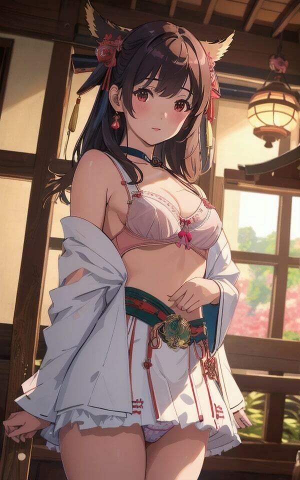 サンプル画像1:下着美女 美女巫女コス 48人収録(下着で妄想) [d_345076]