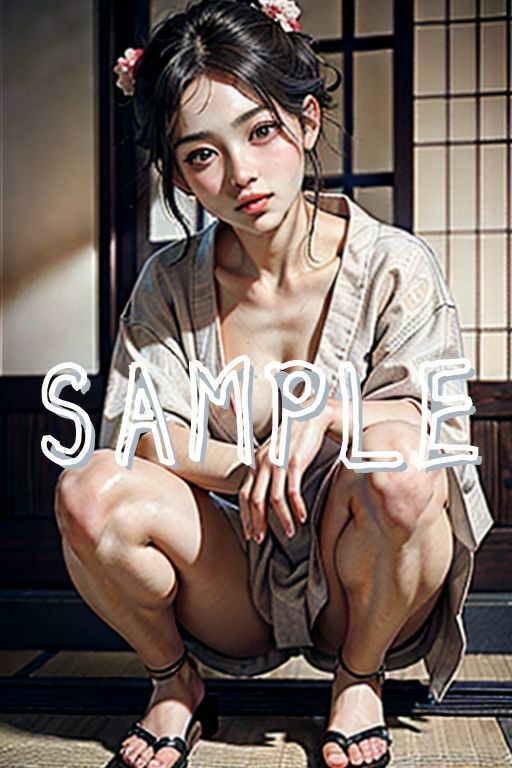 サンプル画像1:昔の遊郭を疑似体験 花魁と一夜を過ごす もしも百年前にタイムスリップしたら？(AIみっくす) [d_345349]