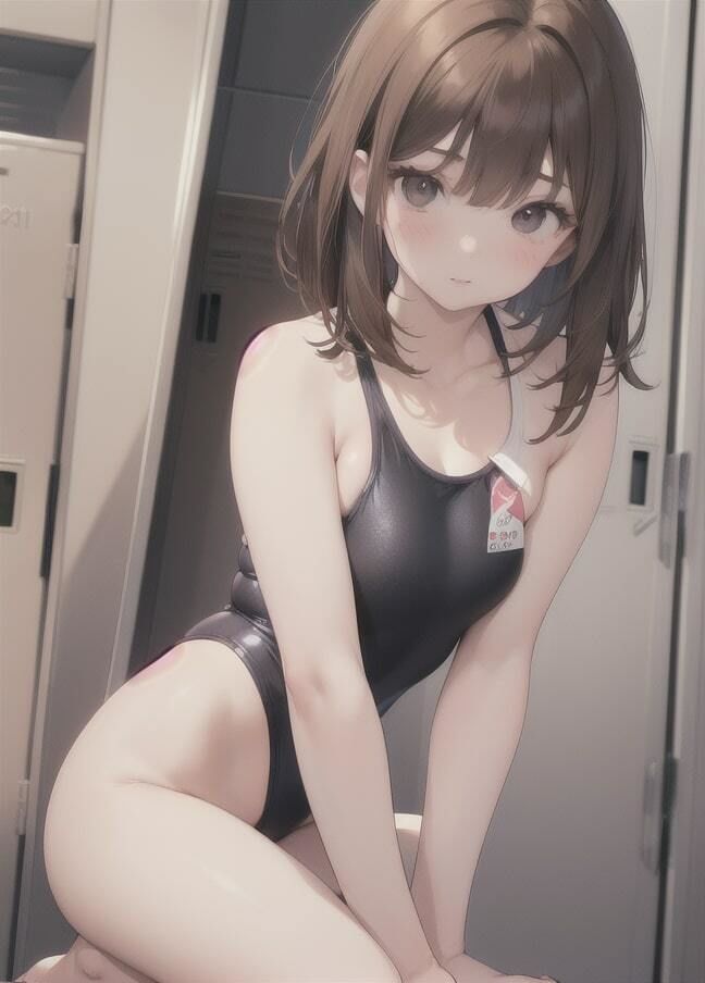 サンプル画像4:スク水お姉さん「実はわたし変態なの」(もぶAI) [d_345390]