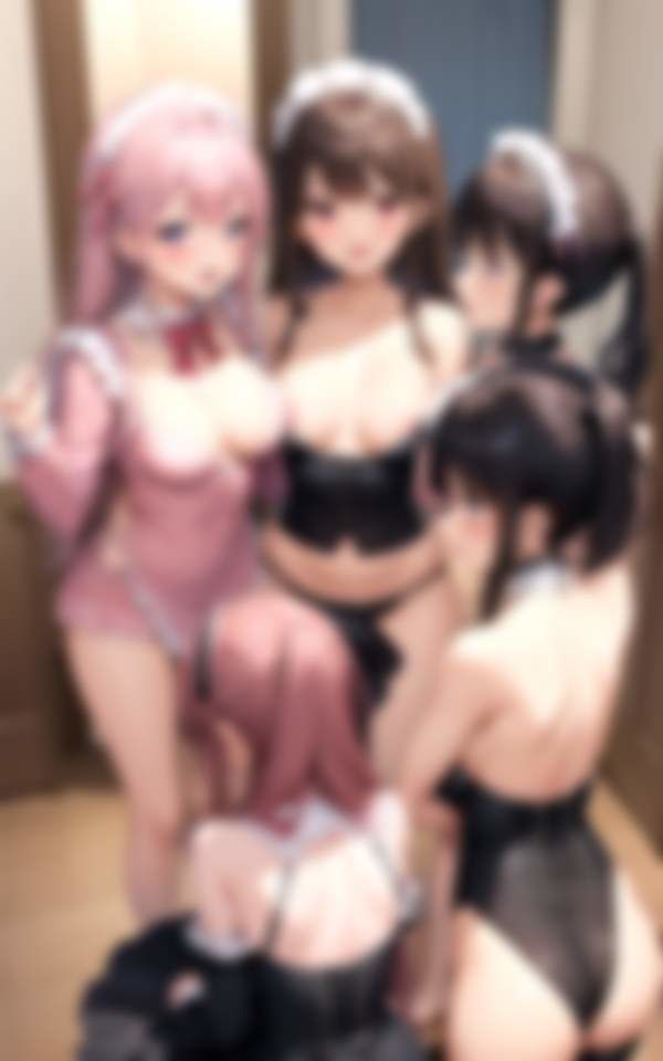 サンプル画像4:全員Gカップ以上発情中の爆乳メイドと激えろハーレムライフ(takottoAI) [d_345499]