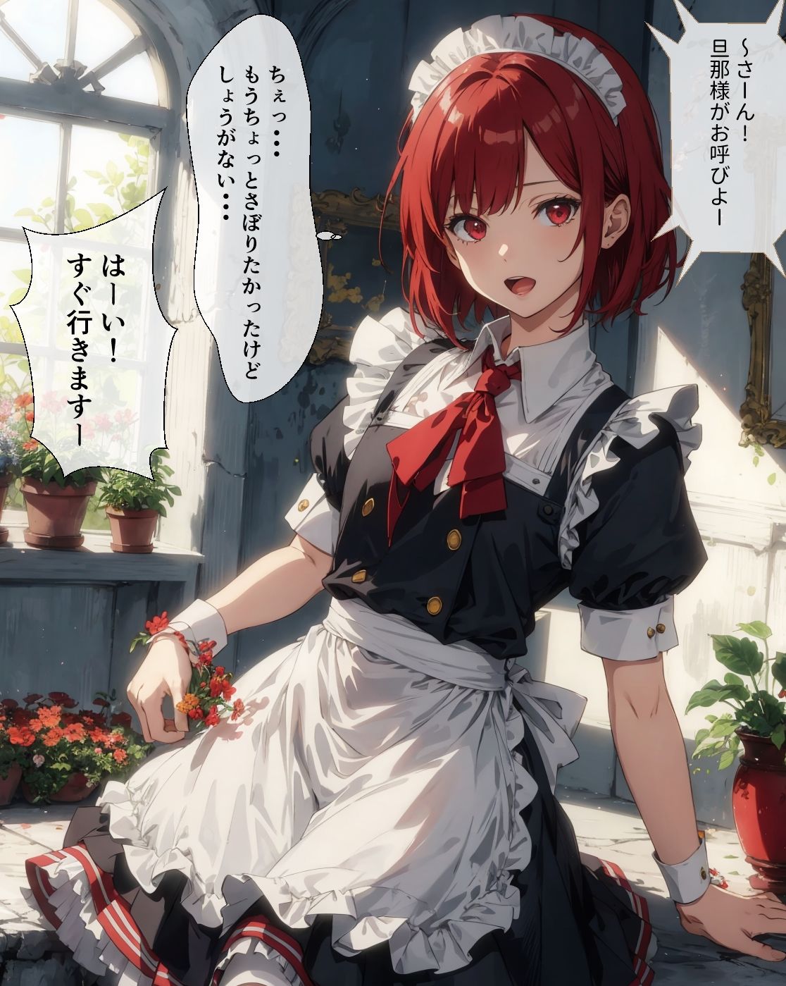 サンプル画像2:メイドにお願いごとをしてみた(ごひゃの本棚) [d_345508]