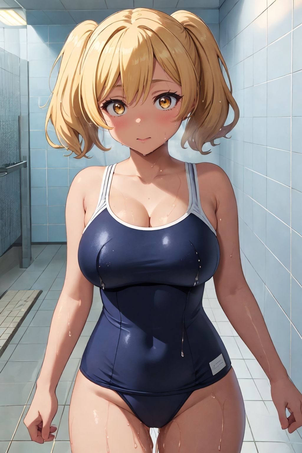 サンプル画像4:スク水3 私たちはあなたの肉便器(AIスイミング) [d_345641]