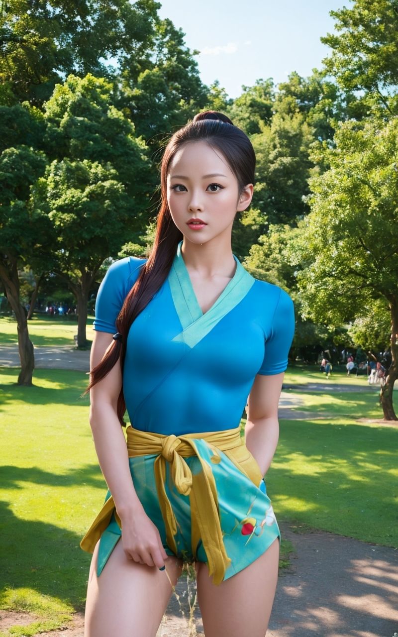 サンプル画像2:おもらしコスプレイヤー(P-AI planning) [d_345658]