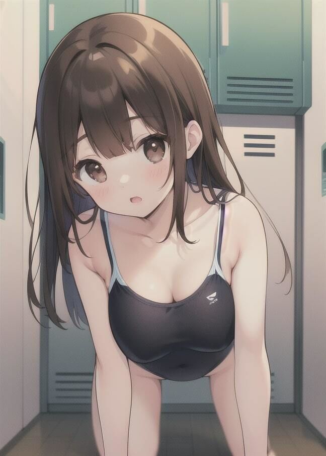 サンプル画像2:水着でセクシーポーズ「スク水」(変態世界) [d_345695]