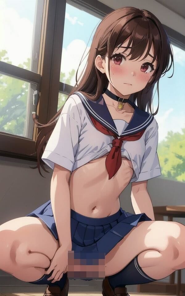 サンプル画像2:羞恥美女 制服下着 M字開脚 75枚収録(妄想世界) [d_345748]