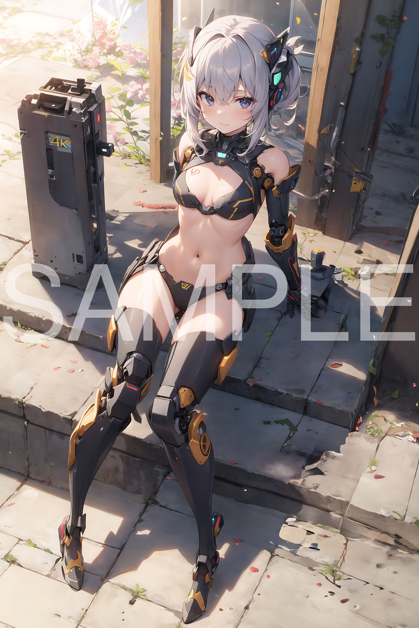 サンプル画像2:機械×美少女(みたらしai) [d_345757]