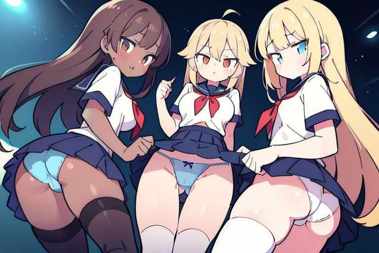 サンプル画像5:【微エロ】フェチコレVol.10 制服姿の美女のパンチラ集（超ミニスカや風でめくれたり）【デフォルメ編】(満点星) [d_345777]