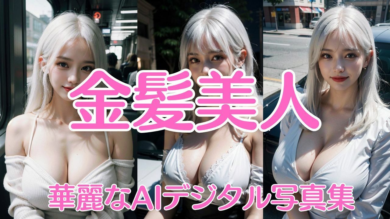 サンプル画像1:金髪美人「ずこずこしたいの」(AI美女写真集) [d_345875]