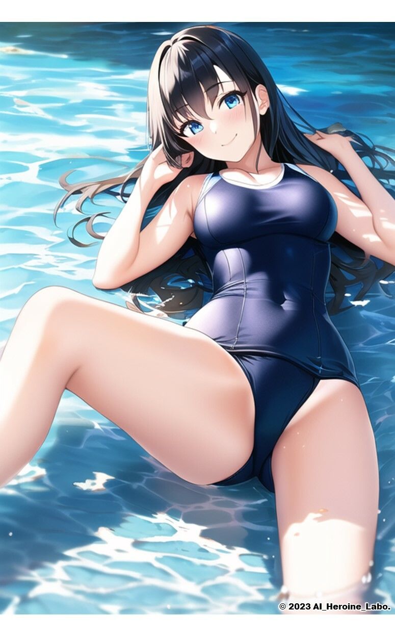 サンプル画像5:1つの呪文で生み出された100人のAI妄想美少女-14【ポロリもあるよ？！ JKスク水女子撮影会編】(AIヒロイン研究会) [d_345936]