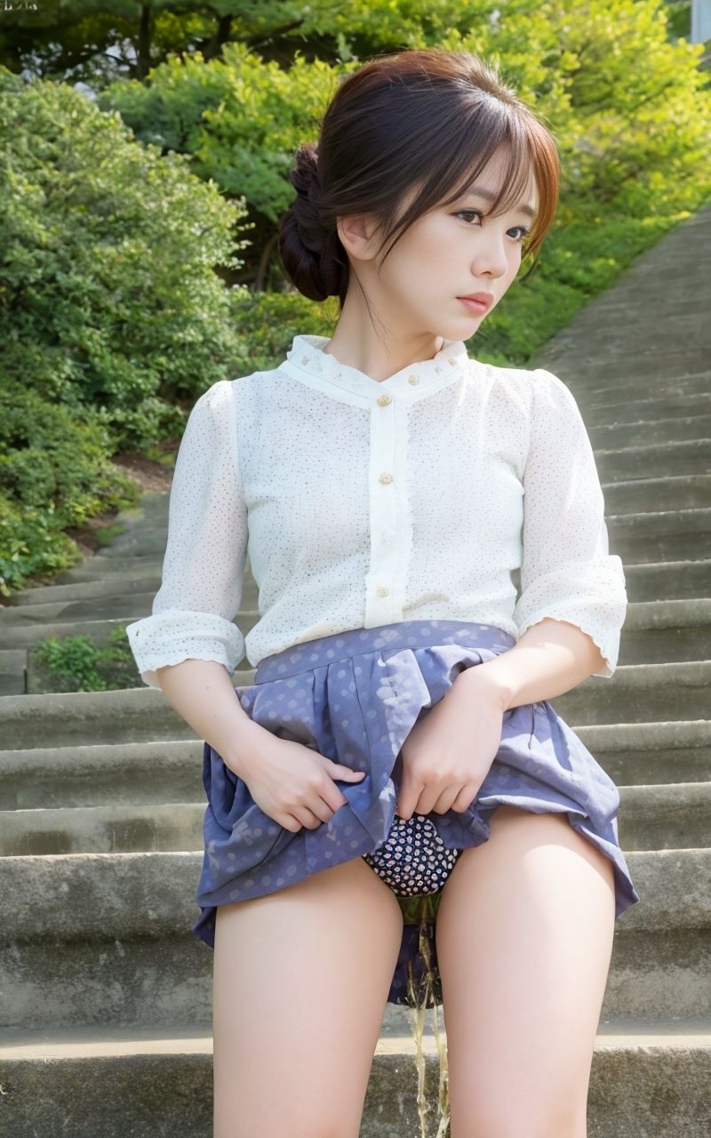 サンプル画像4:ミニスカパンチラおもらし(P-AI planning) [d_346020]