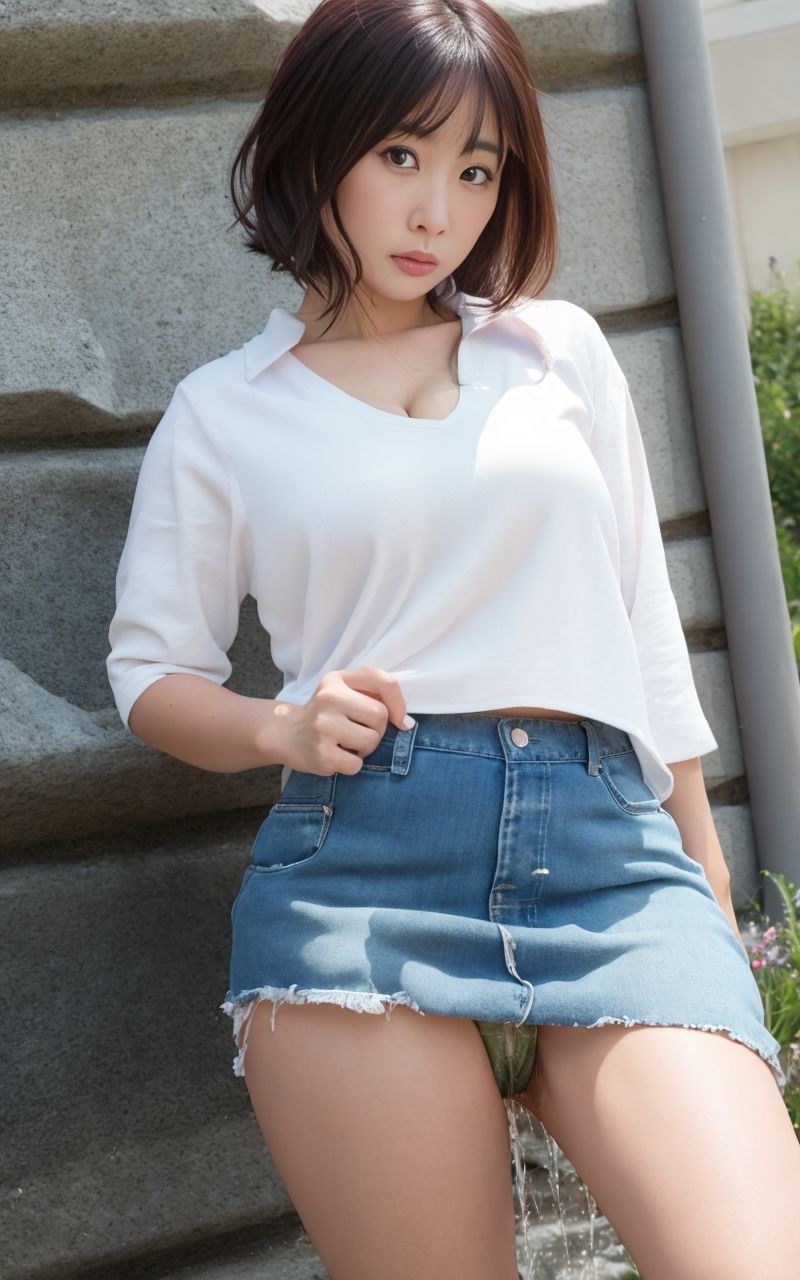 サンプル画像5:ミニスカパンチラおもらし(P-AI planning) [d_346020]