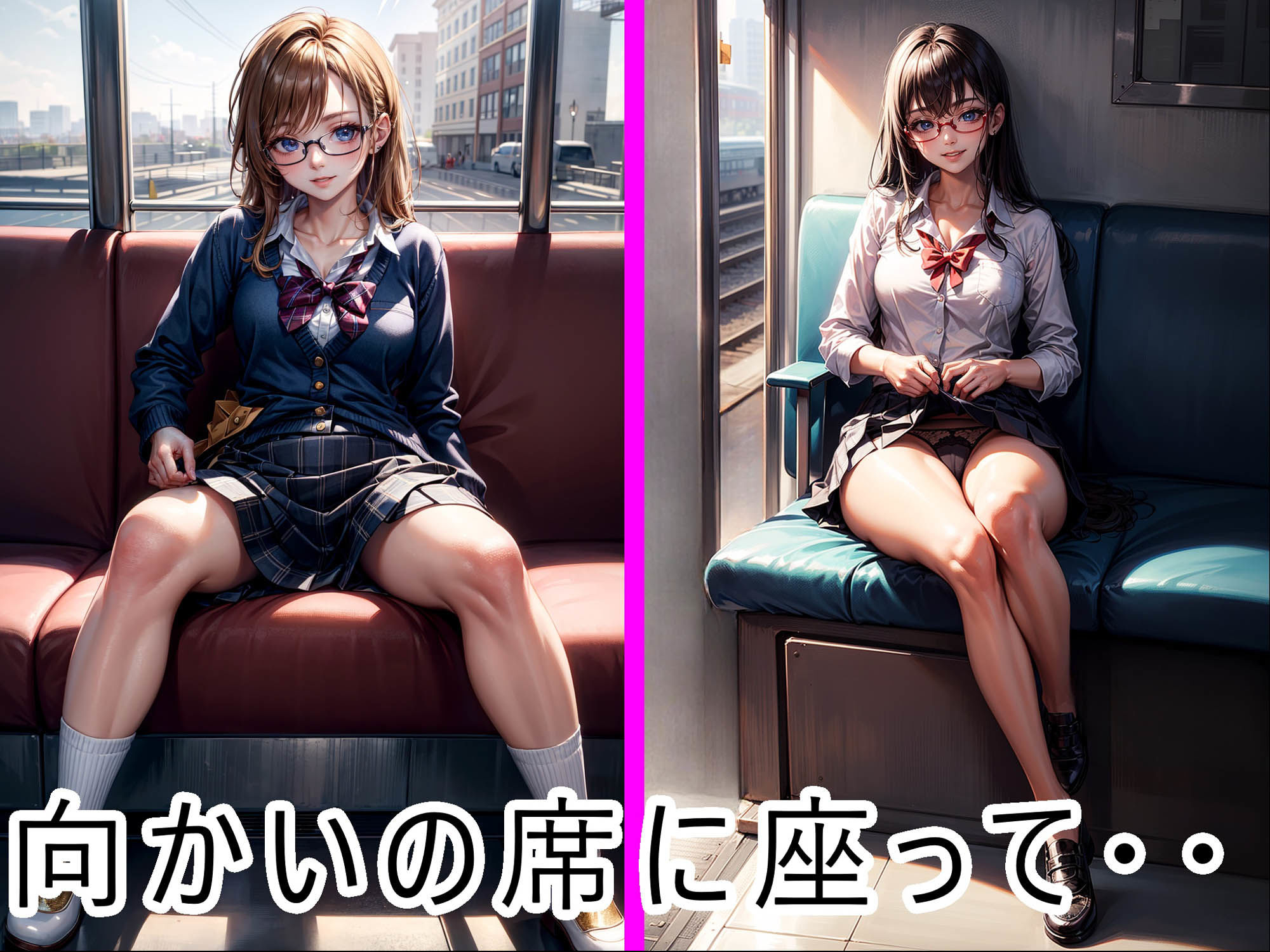 サンプル画像3:電車の向かい席〜ホテル★2次元★メガネ★(★マイナーフェチ★の殿堂) [d_346054]