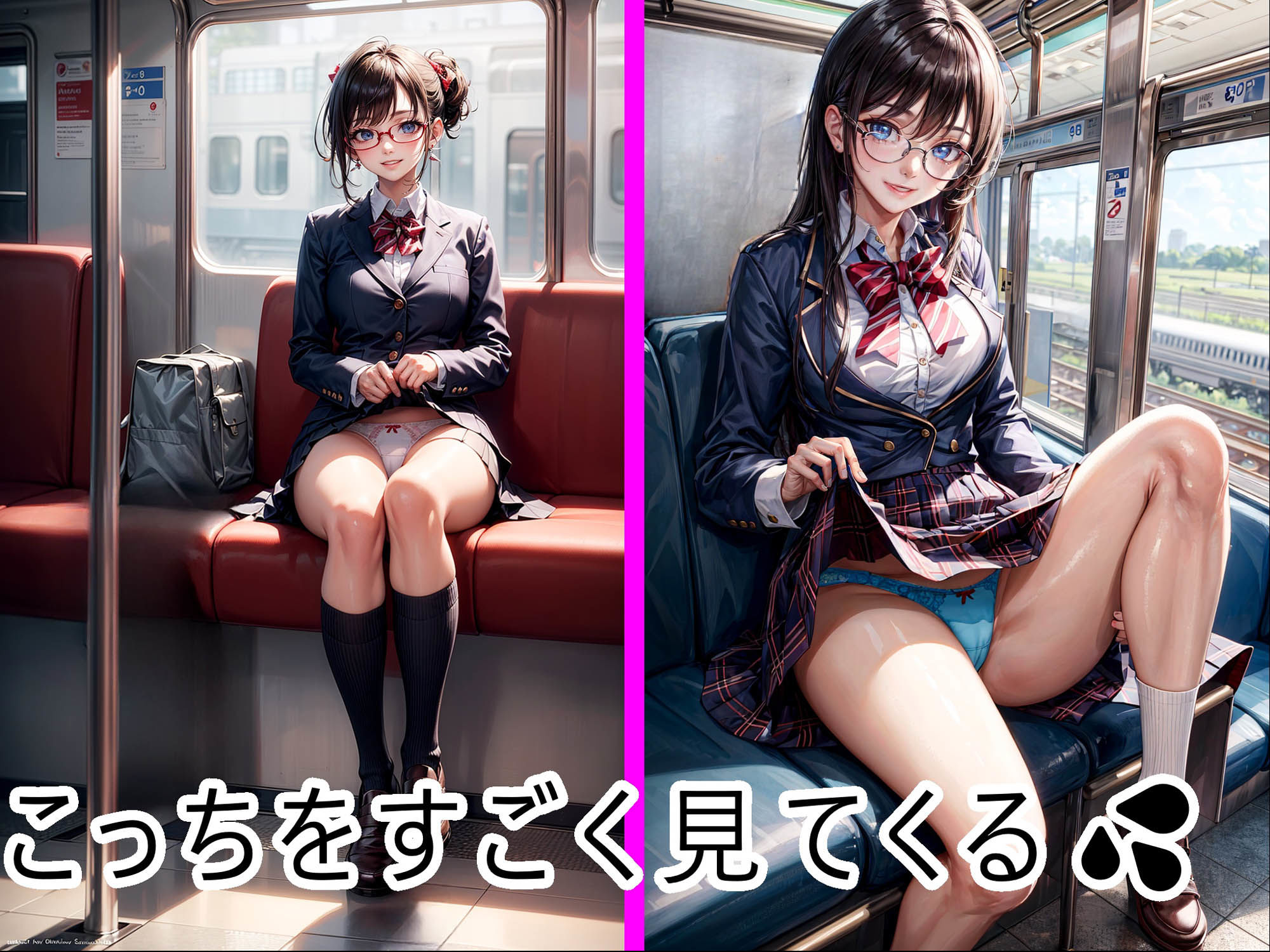 サンプル画像4:電車の向かい席〜ホテル★2次元★メガネ★(★マイナーフェチ★の殿堂) [d_346054]