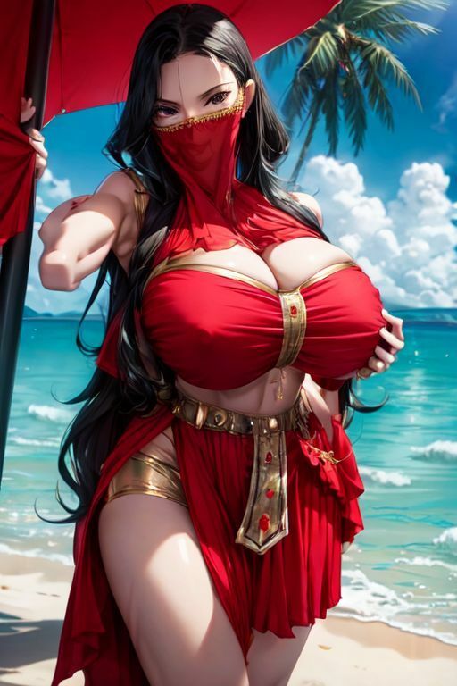 サンプル画像1:爆乳AIレッドダンサー1(AI出版) [d_346216]