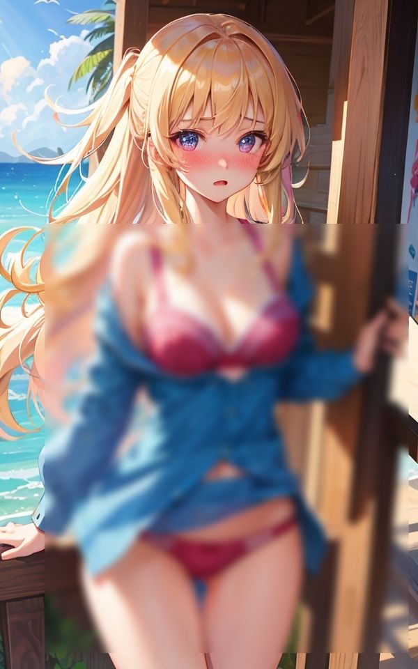 サンプル画像1:ここで脱げばいいですか 〜そそる恥じらい美女の下着姿〜(ペロメロン) [d_346217]