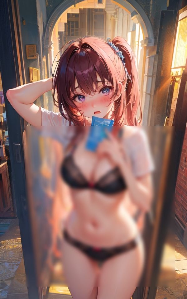 サンプル画像5:ここで脱げばいいですか 〜そそる恥じらい美女の下着姿〜(ペロメロン) [d_346217]