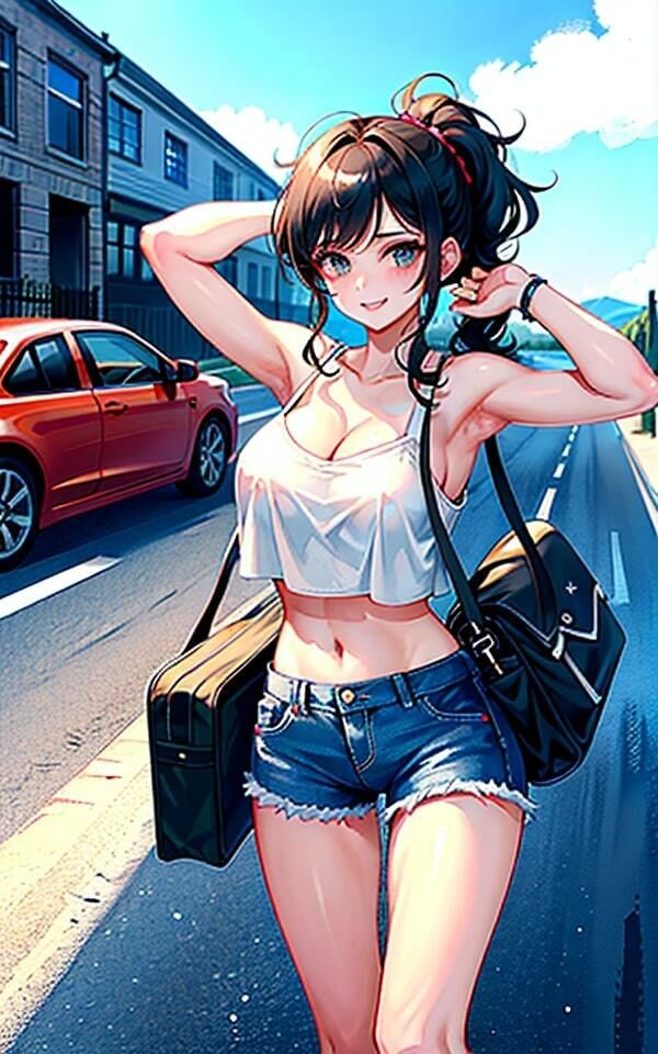 サンプル画像4:爆乳女子のエロすぎ海岸通りヒッチハイク(【期間限定SALE】高画質サークル) [d_346289]