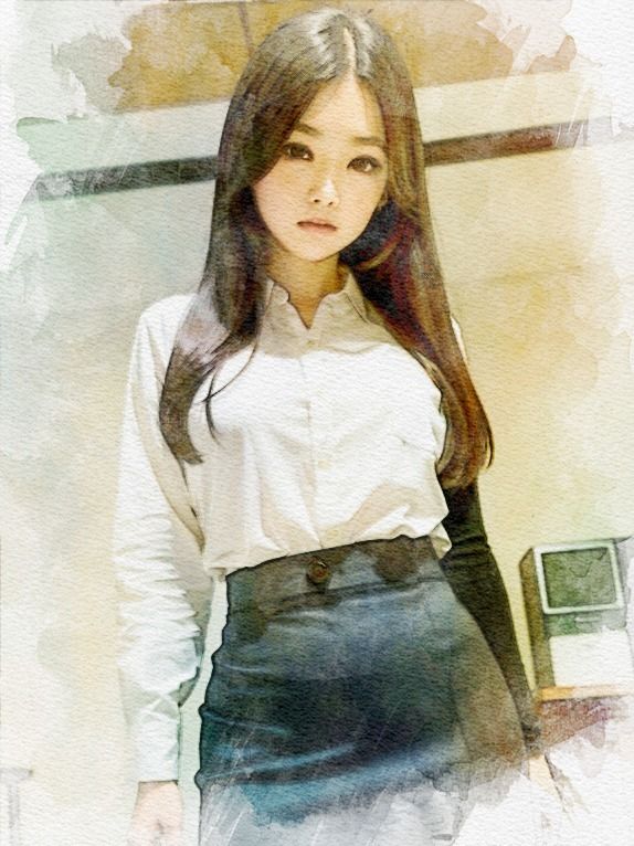 サンプル画像1:新入社員歓迎会で始まった野球拳大会［水彩画風イラスト集］(BLANCA) [d_346292]