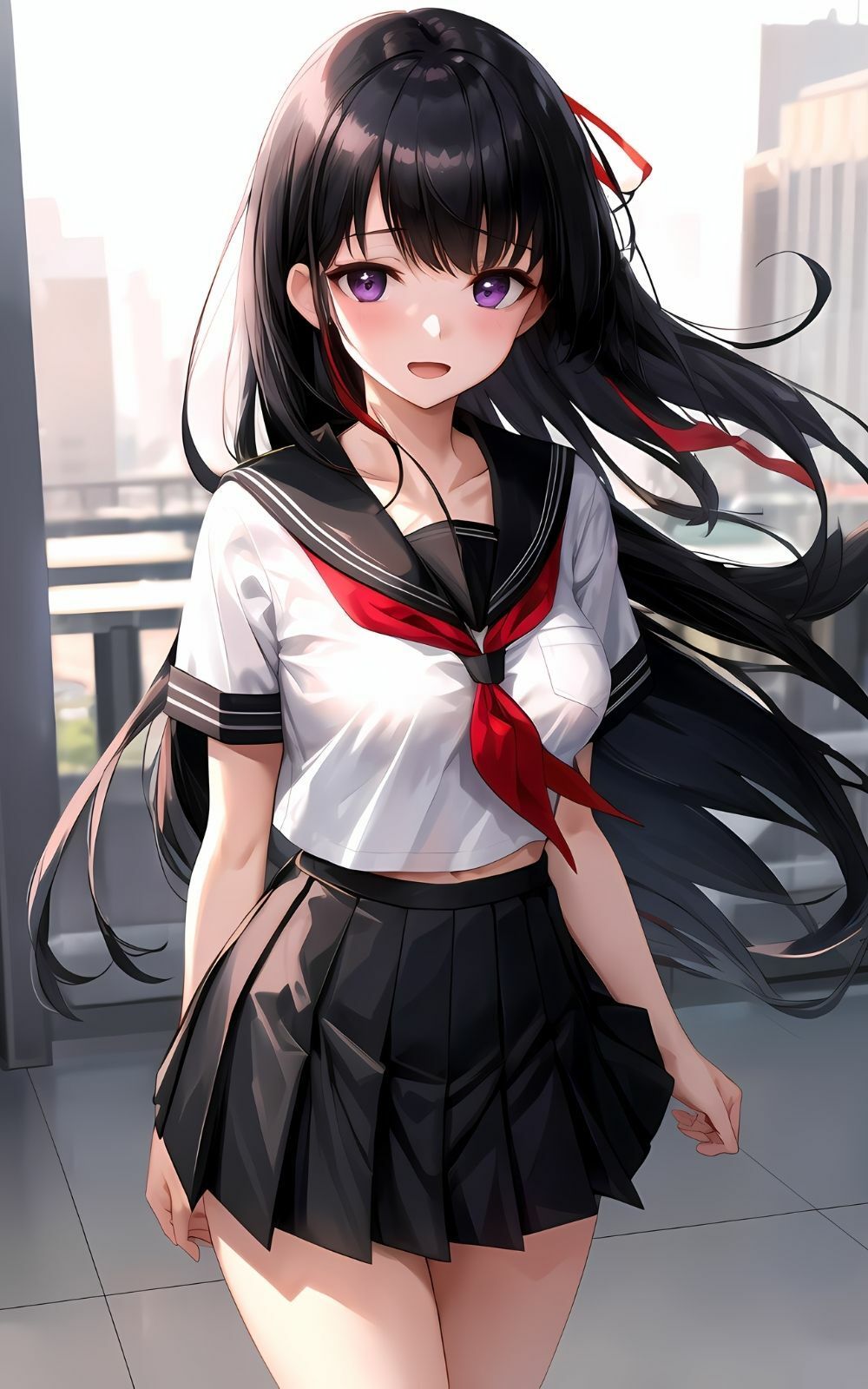 サンプル画像1:清楚系な黒髪女子校生のえちえち学園(想空アイ) [d_346298]