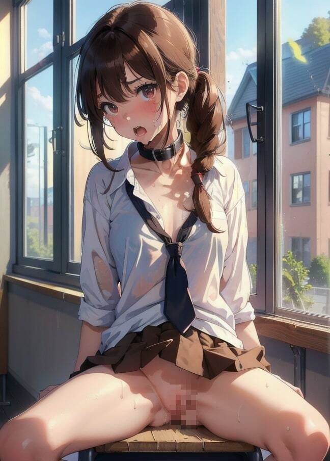 サンプル画像3:首輪の奉仕娘「私は従順なのでなんでも従います」(AI見習い) [d_346314]